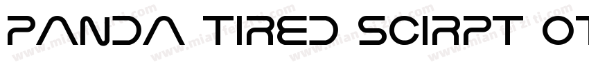 Panda Tired Scirpt otf字体转换